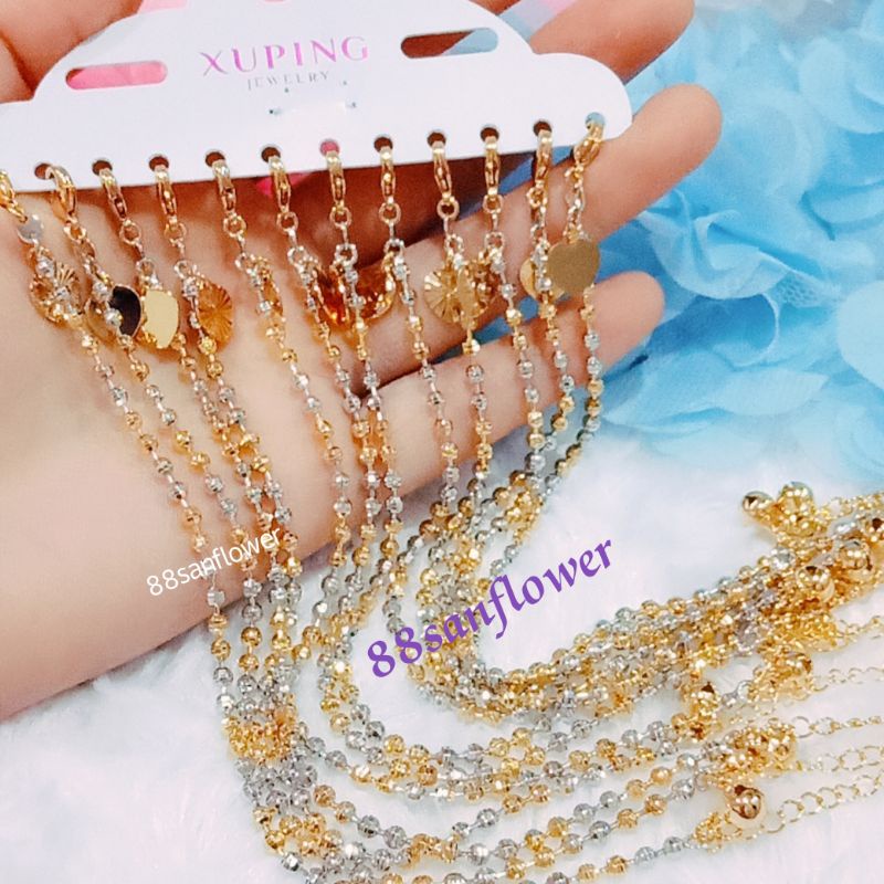 Gelang Biji Lada MERK XUPING ASLI Premium - Gelang Bola Emas - Gold Plated