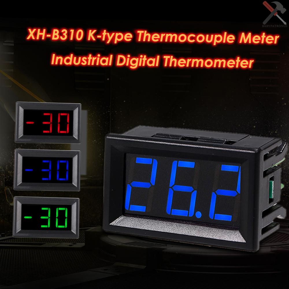 Xh-b310 Termometer Industri Digital 12V Tipe K M6-30 ~ 800℃ Thermograph Akurasi Tinggi Dengan Display LED