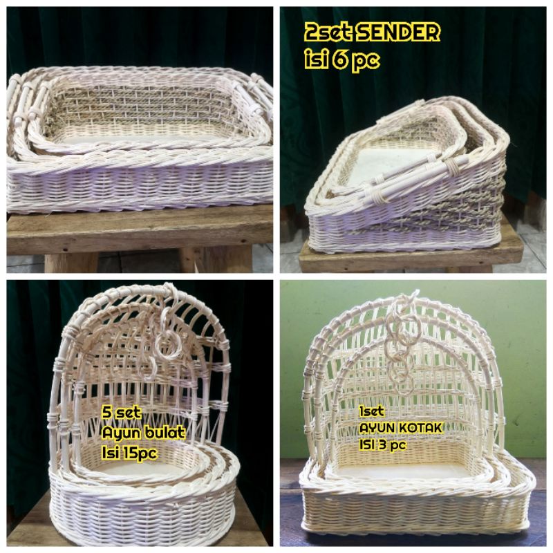 KERANJANG ROTAN HANTARAN SESERAHAN PERNIKAHAN AESTHETIC SET