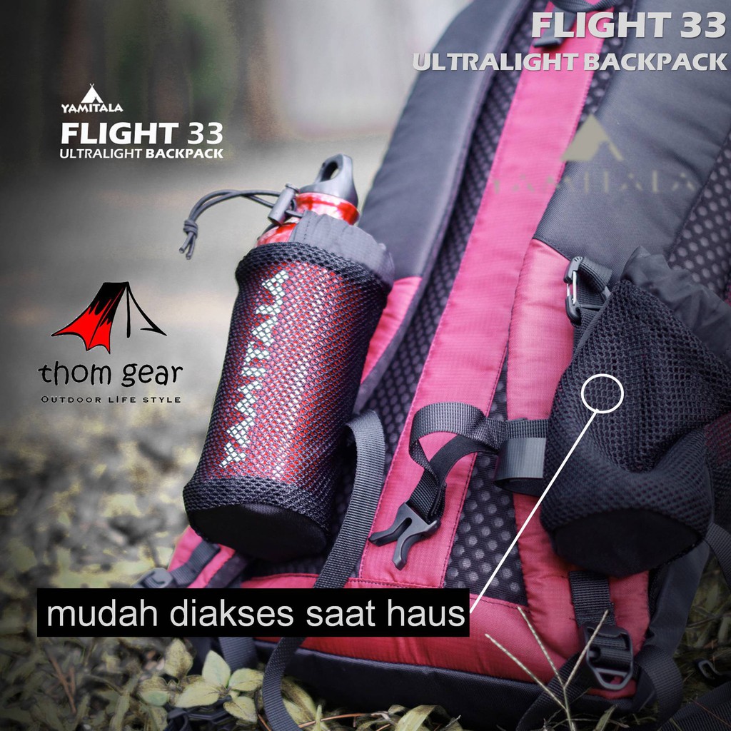 Tas Ransel Backpack Tas Carrier Tas Camping Hiking Gunung Kemah Outdoor Yamitala Flight 33 Waterproof Anti Air Original Thomgear Paiton Probolinggo