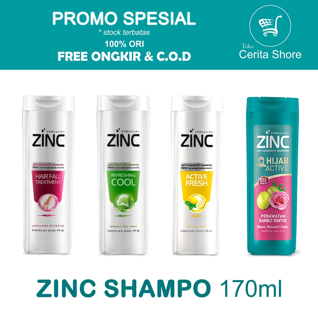 ZINK SHAMPOO 170 ml / ZINK SHAMPO BOTOL / SHAMPO ZINK