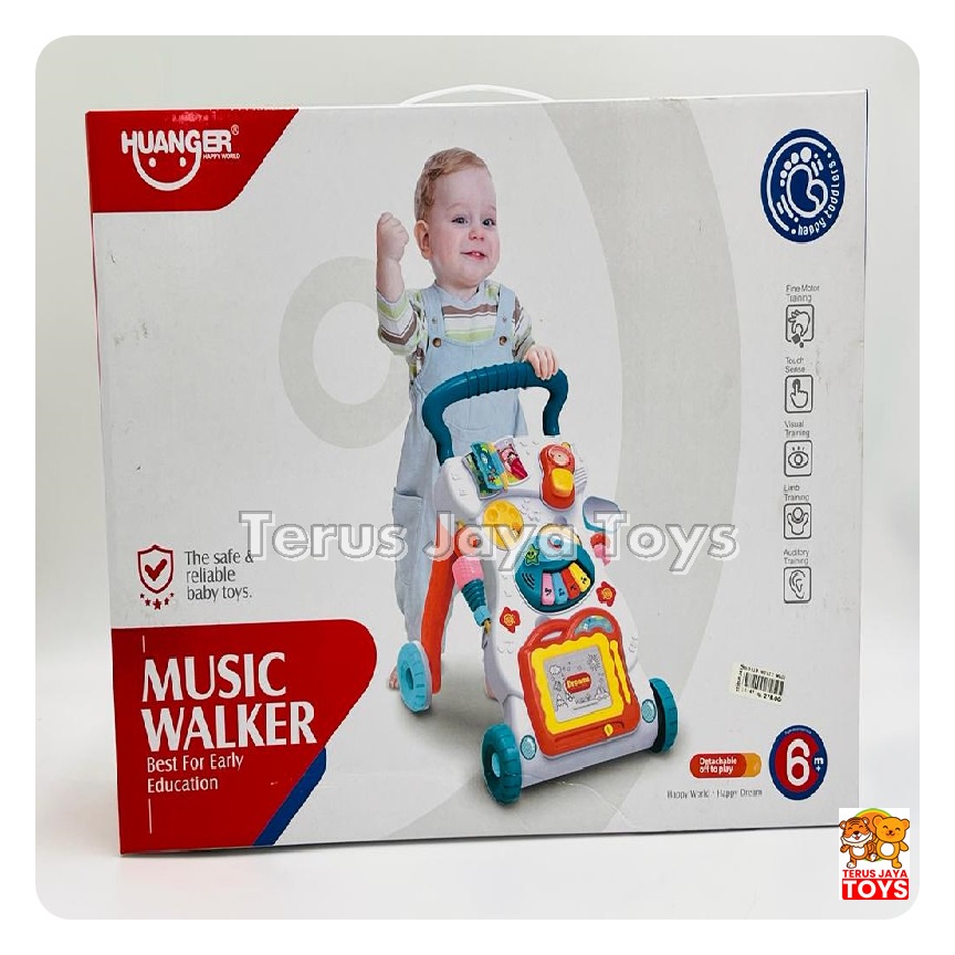 mainan baby walker musik walker besar Mainan dorongan bayi / bayi belajar berjalan