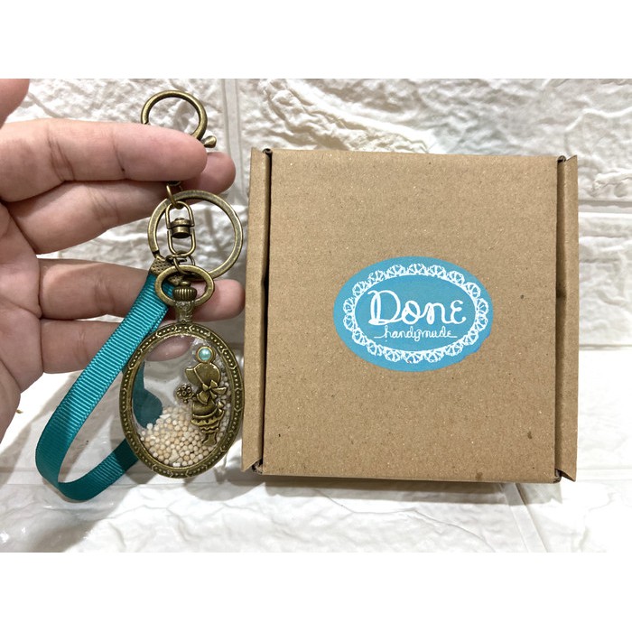 DiY package paket lengkap bagcharm locket keychain summer bezel