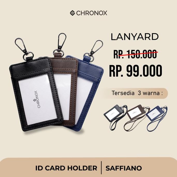 

BISA BAYAR DITEMPAT CHRONOX ID Card Holder With Lanyard Saffiano STOK TERBATAS Kode 1469