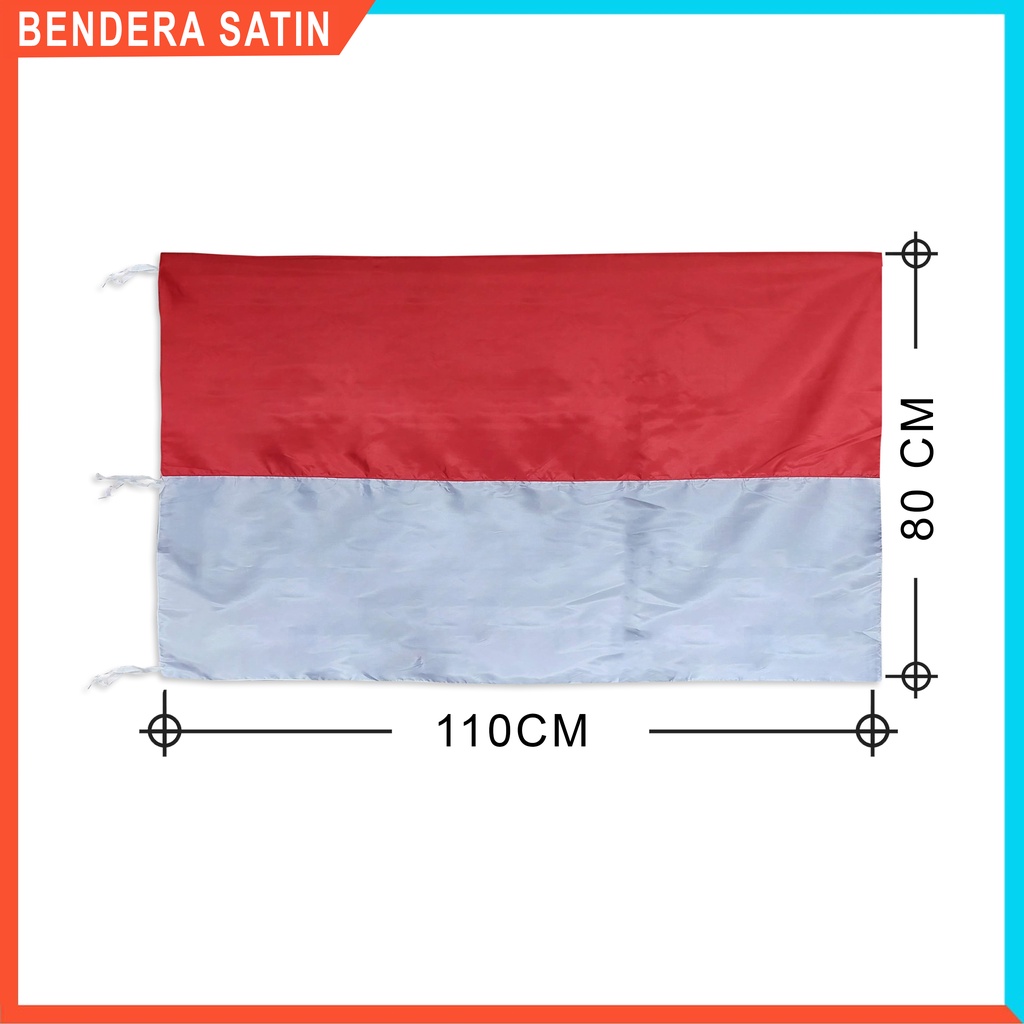 Bendera Merah Putih Satin ukuran 80 x 110 dan 90 x 130 Bendera Rumah Indonesia Berkualitas