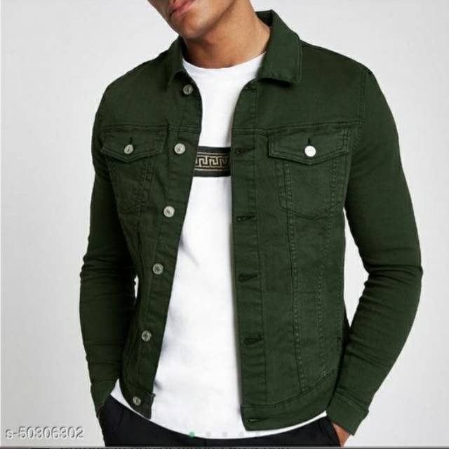 JAKET JEANS DENIM LEVIS REGULER PRIA - GREEN ARMY