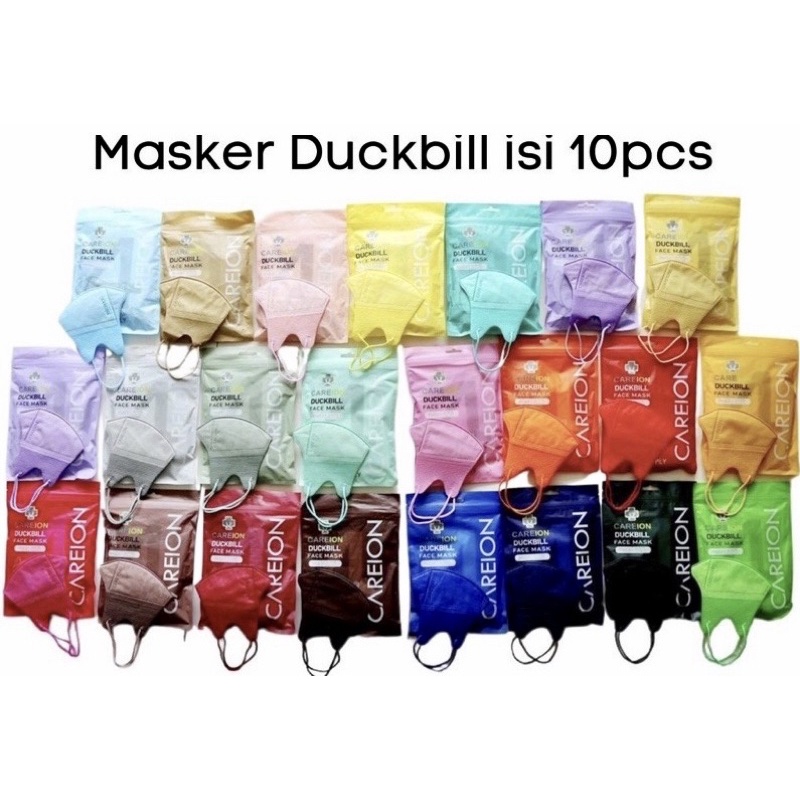 10PCS 4PLY DUCKBILL CAREION WARNA PLASTIK