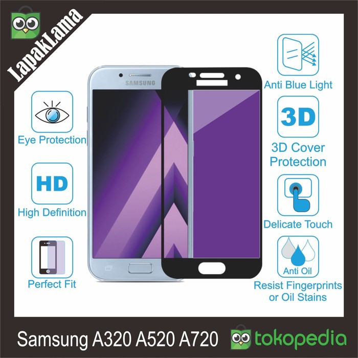 Tersedia Tempered Glass Blue Ray Samsung Galaxy A320 A520 A720 / A3 A5 A7 2017