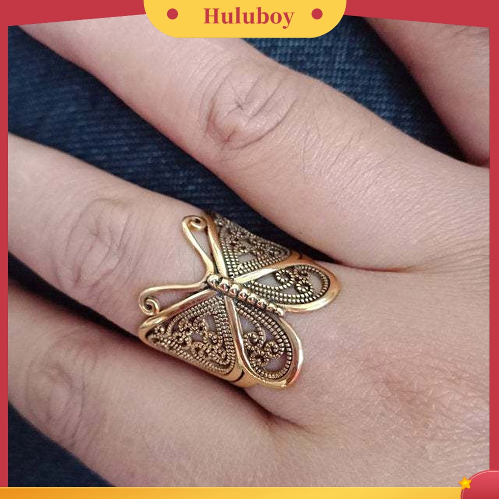 Hu Hu Hu Hu Hu Alat Bantu Pasang Kacamata♡ Cincin Butterfly Adjustable Untuk Wanita