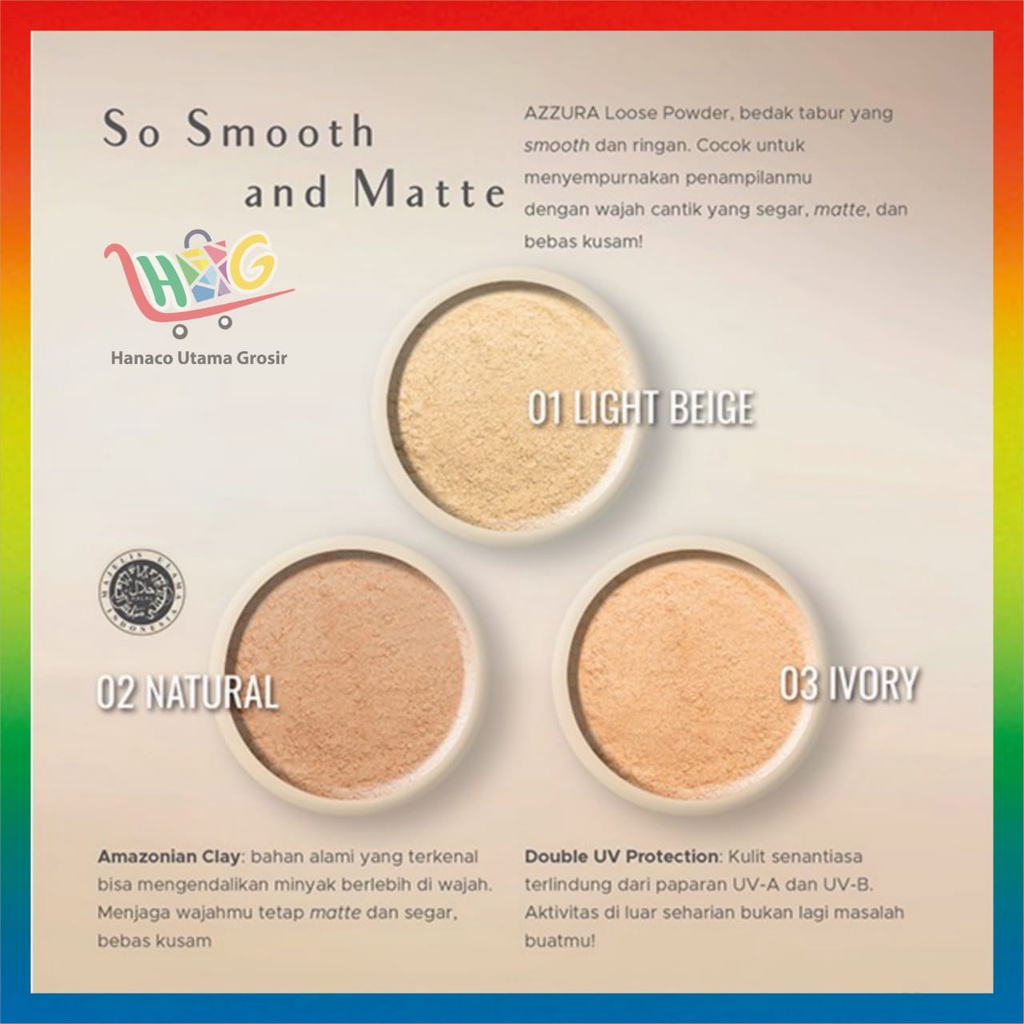 AZZURA LOOSE POWDER BEDAK TABUR