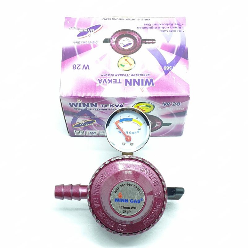 Regulator Gas Winn Gas W-28M Meter Tekanan Rendah / Regulator Kompor Gas Elpiji LPG