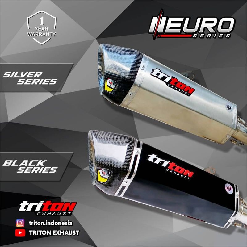 Knalpot Kenalpot Racing R15 v3 v2, CBR150, CB150 Original TRITON Type Neuro Garansi Seumur Hidup