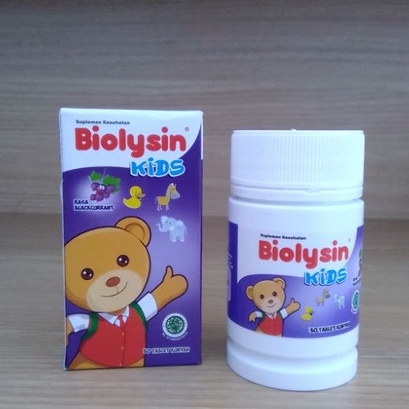 BIOLYSIN KIDS BLACKCURRANT 30 TABLET MULTIVITAMIN ANAK BIOLISIN