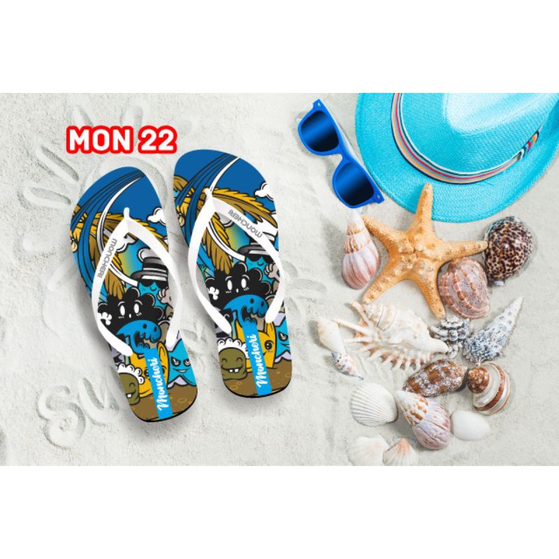 Sandal Jepit Wanita Printing Moncheri MON 22 Sandal Terbaru