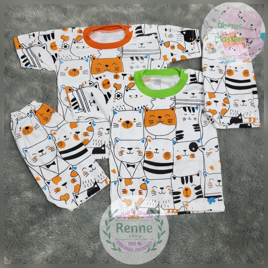 SETELAN BAJU BAYI 3-18 BULAN / PIYAMA ANAK / SETELAN KAOS ANAK / BAJU TIDUR (PENDEK)