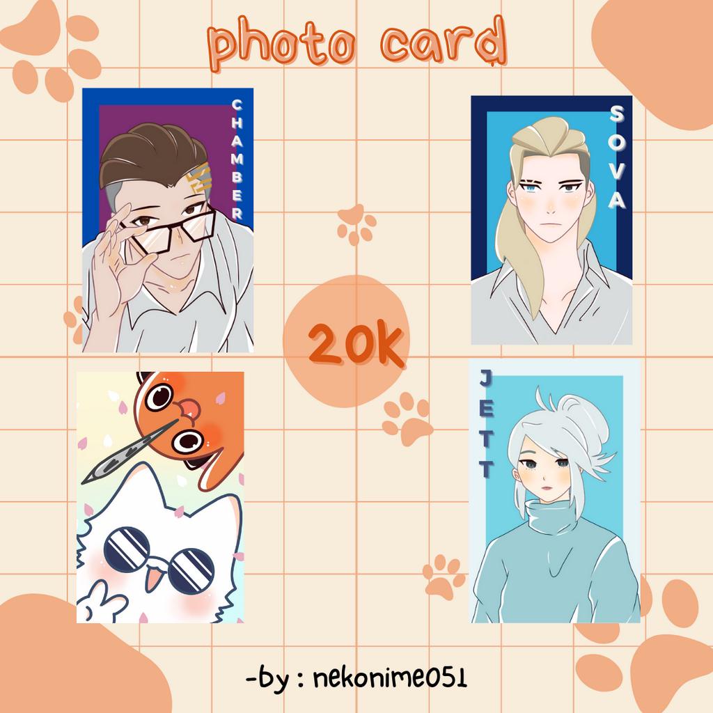 Photocard Valorant dan Gojo x Pochita