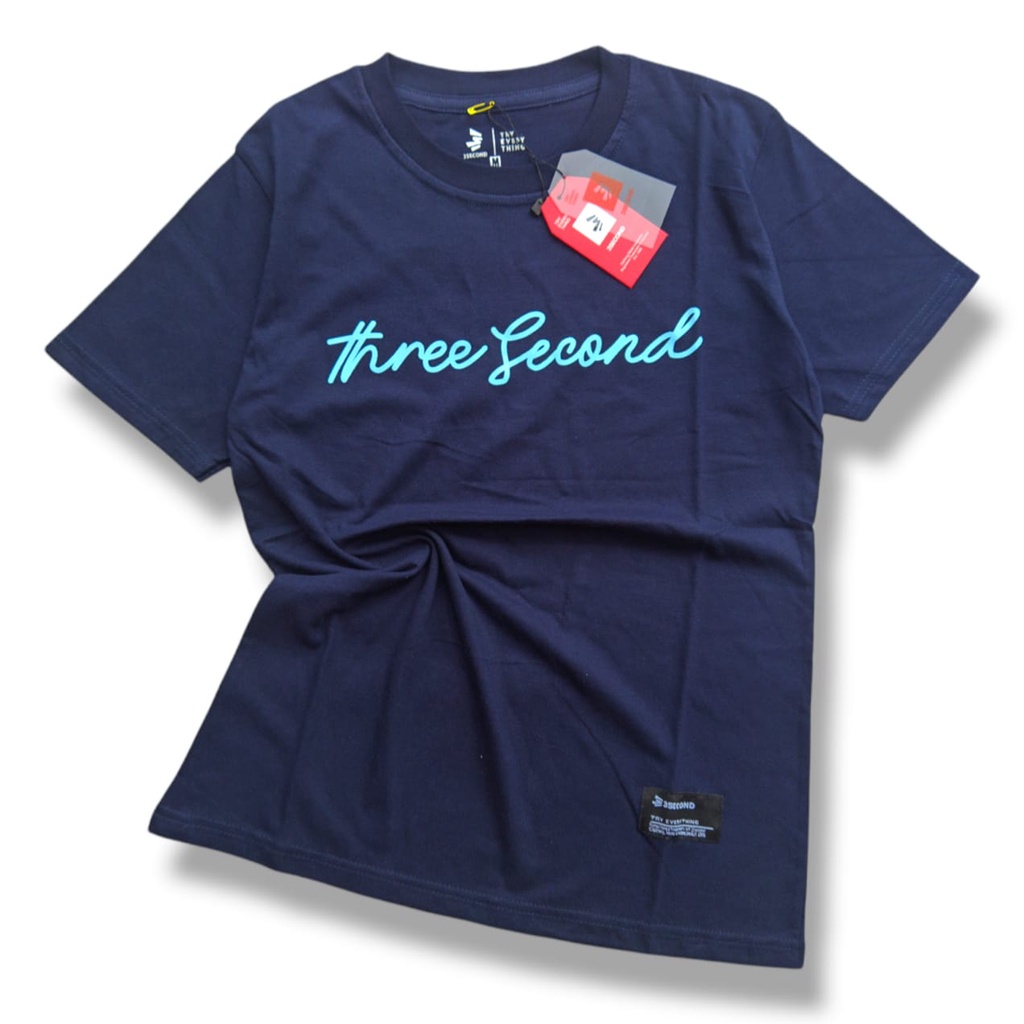 BAJU KAOS TSHIRT DISTRO WANITA 3SECOND  THREE SECOND 3SCO LENGAN PENDEK CEWEK ORIGINAL MURAH