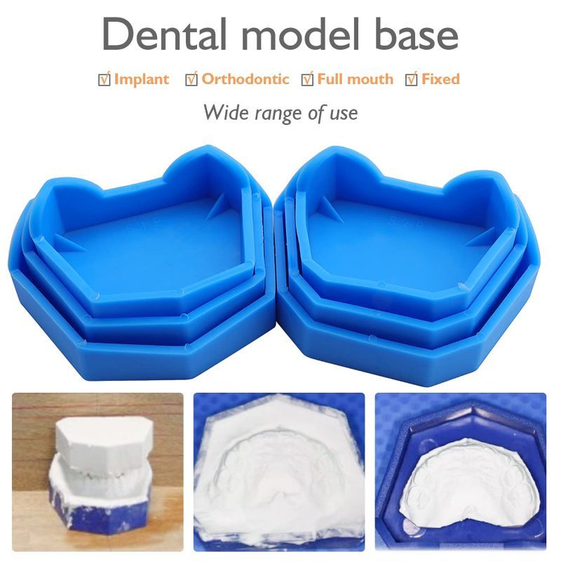 6pcs Dental Rubber Base Silicone Karet Basis Cetakan Dental Boxing Karet Model Gigi