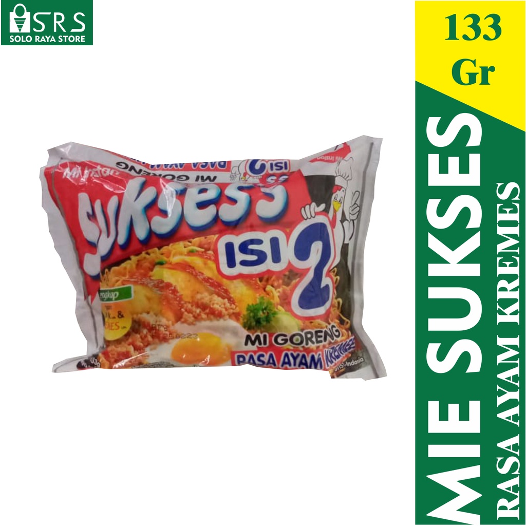 

mie sukses isi 2 / mie instan /MIE SUKSES GORENG RASA AYAM KREMES ISI 2 PCS MURAH