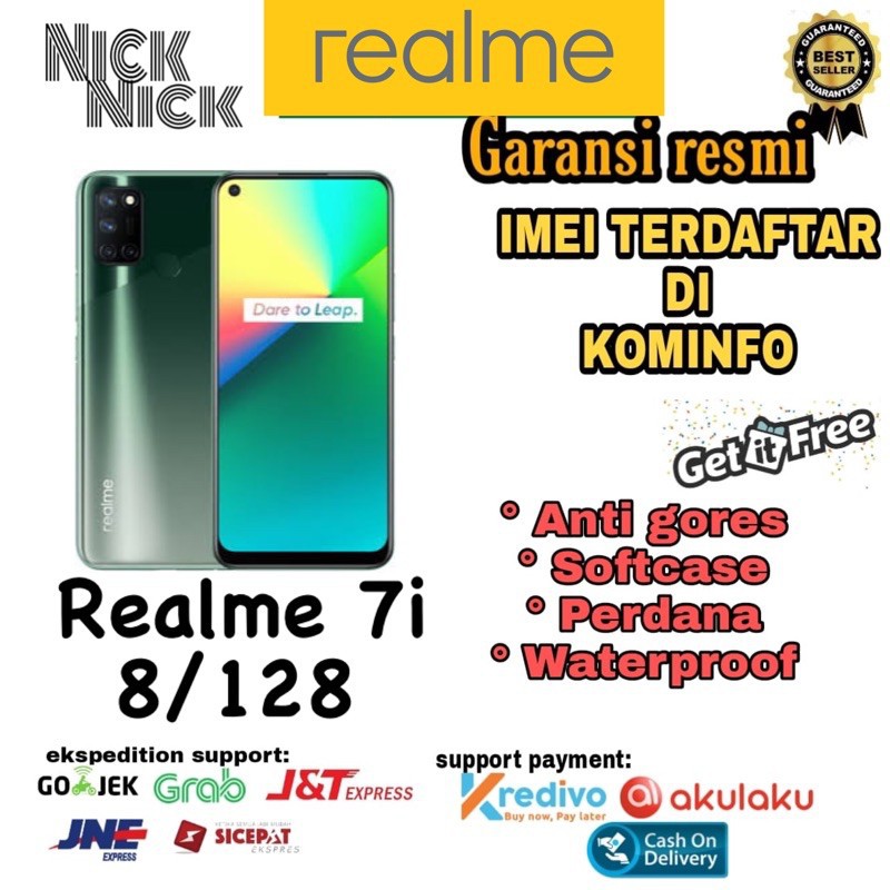 PROMO Cuci Gudang HP Realme 7i 8/128 [64mp AI Quad Camera,Snap 662,5000mAh]