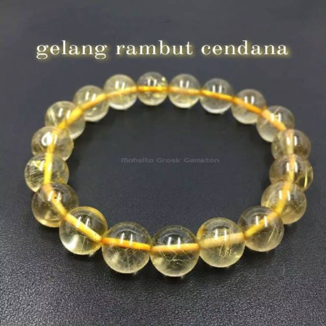 GELANG BATU NATURAL RAMBUT CENDANA GARANSI ASLI