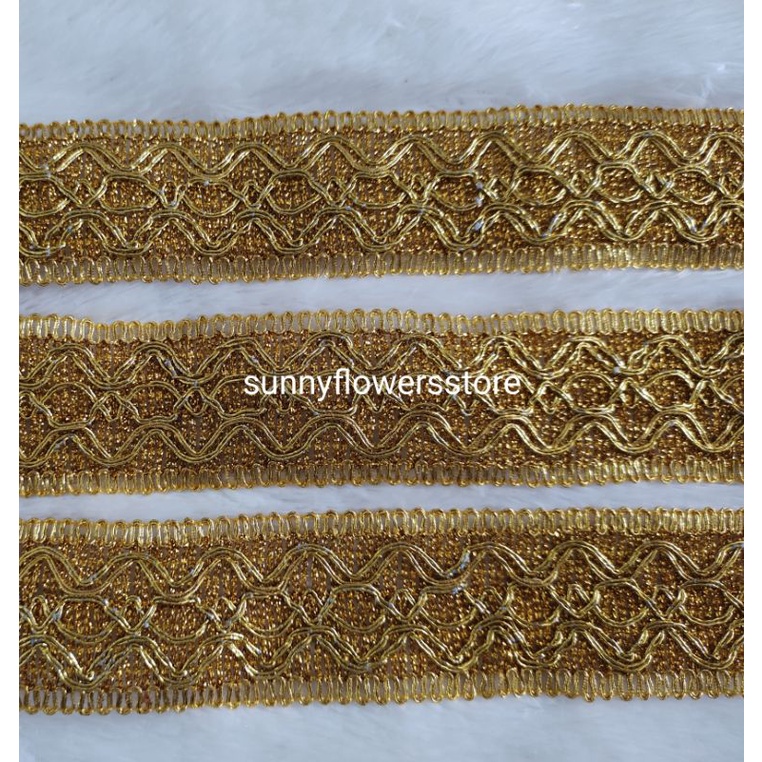 renda motif gold 1176 lebar 4,5 cm