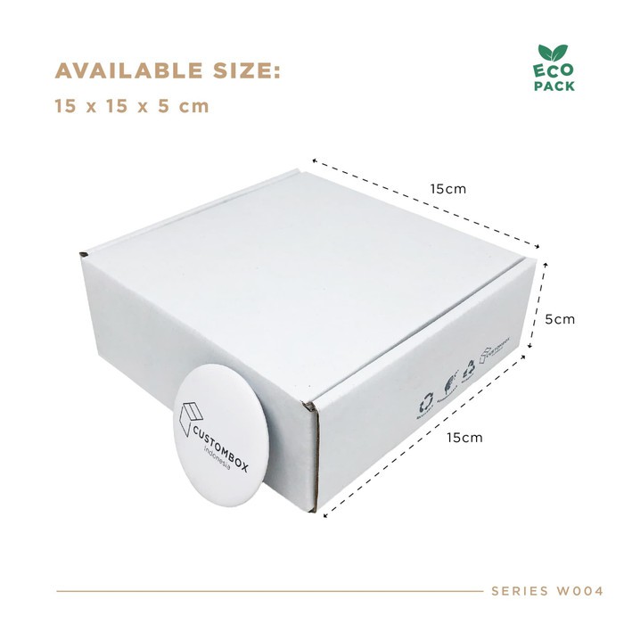 

Kardus Kotak White (15.0x15.0x5.0 cm) Dus Box Kemasan Premium Ready Stock