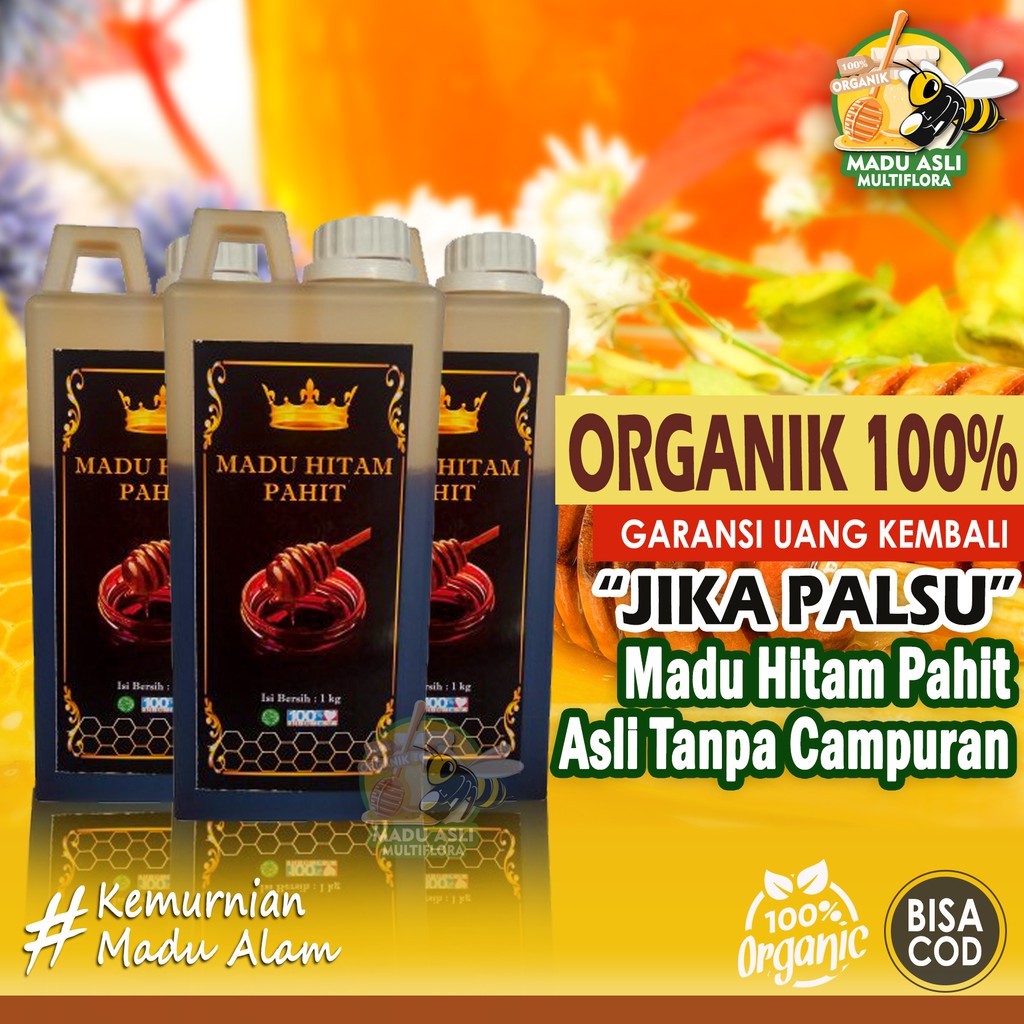 

Madu Hitam Asli Madu Hutan 100% Natural Mentah / Raw Tanpa Bahan Campuran Kaya akan Antioksida