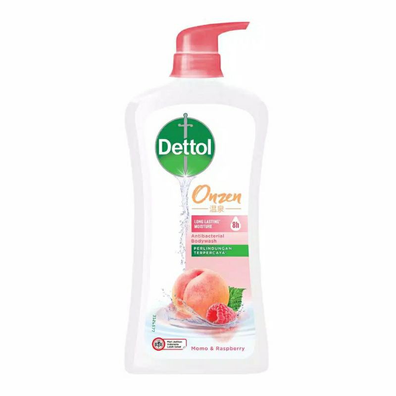 Dettol Onzen Momo &amp; Raspberry 950gr - Sabun Mandi Cair Anti Bakteri 950 ml