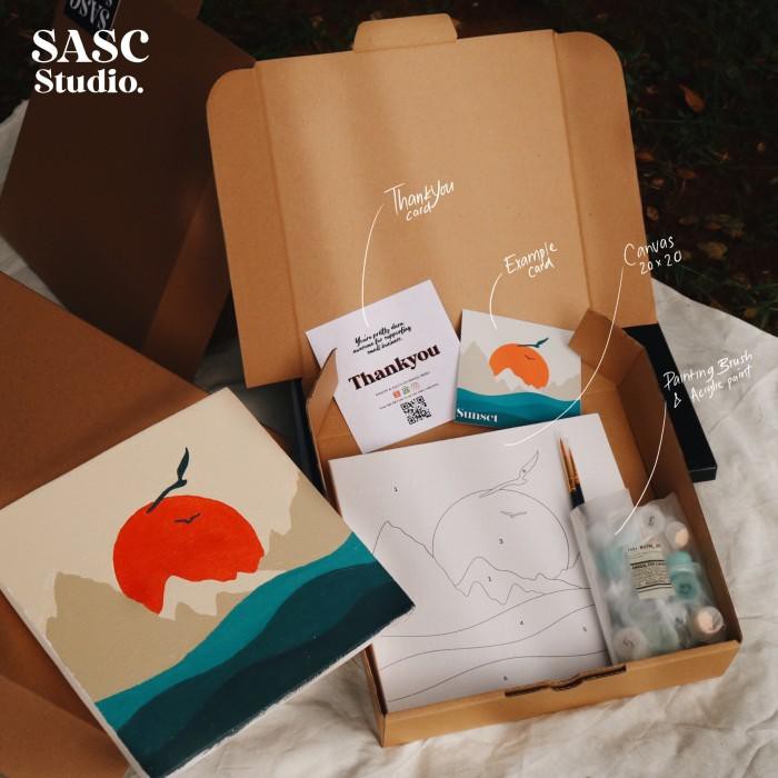 

Diy Painting By Number | Kerajinan Tangan | "Sunset Pemandangan Murah Meriah Ready