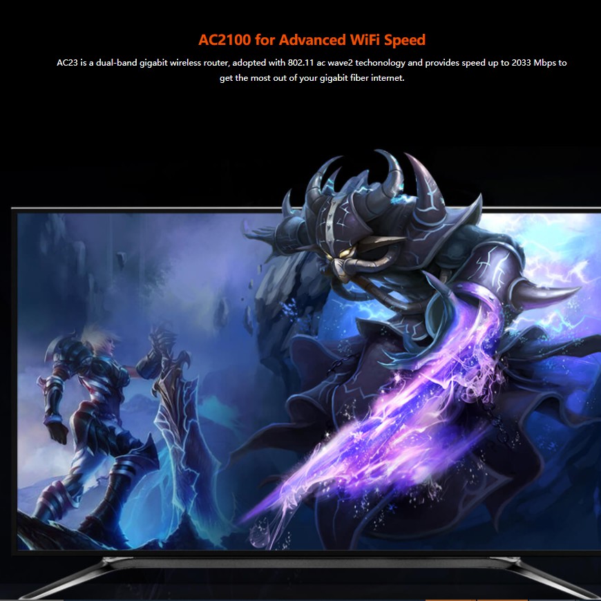 Router Tenda AC2100 AC23 Dual Band Gigabit WiFi Router