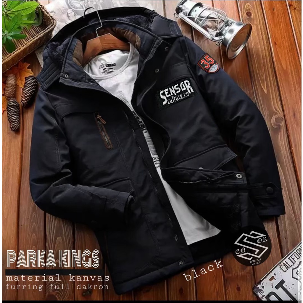 Jaket Parka King's Sensor Pria Jaket Parka Canvas Pria Jaket Parka Pria Original SENSOR 2021
