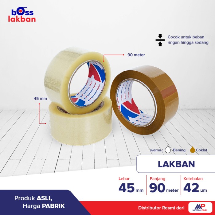 

PEREKAT-PENGIKAT- LAKBAN BENING / COKLAT 45 MM X 90 METER / 100 YARD EKONOMIS - BENING -PENGIKAT-