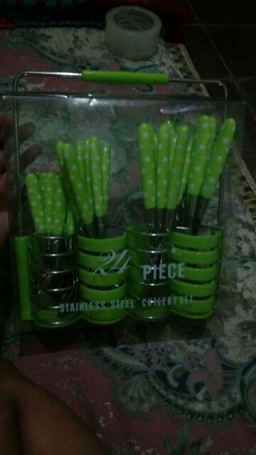 Sendok Polkadot Set  24 Pcs