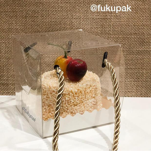 

❂ Box Mika Kue 10x10 + Tali, Kotak Souvenir, Cake,Tart,Roti,Bolu (20pcs) ✴