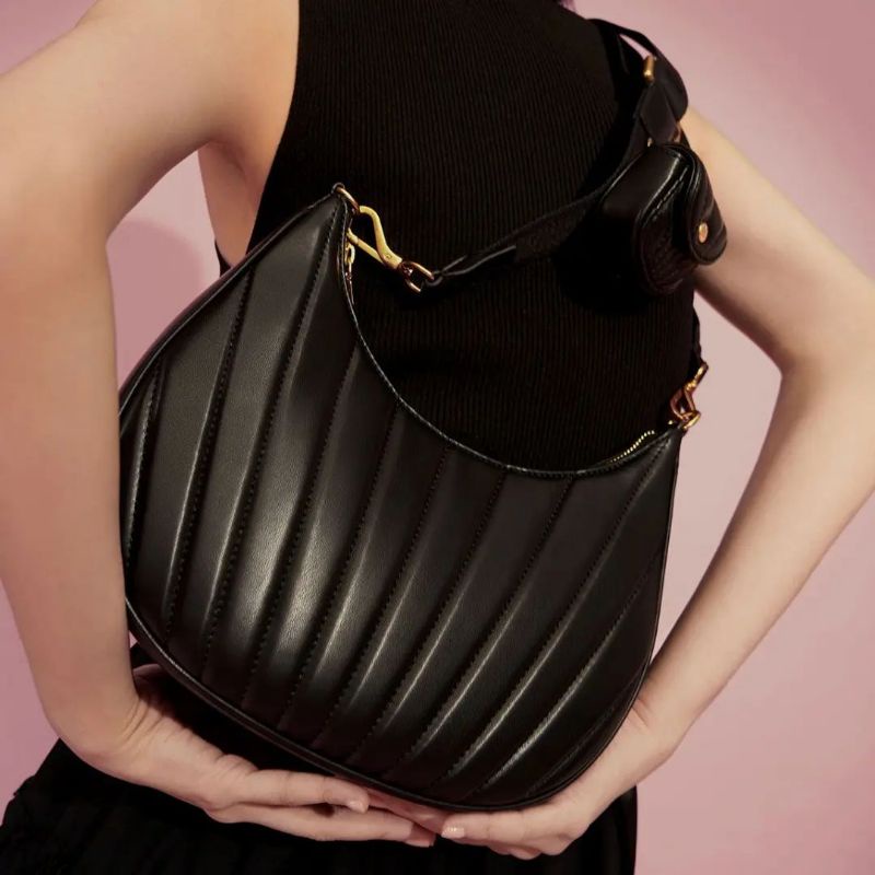 9.9 SALE  | CK Aurora Chain Handle Pleated Moon Bag