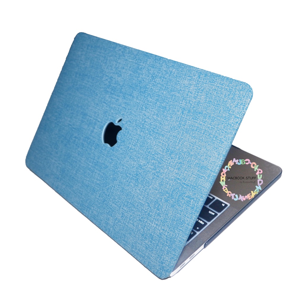 MACBOOK Case LEATHER MOTIF JEANS DENIM ARCTIC NEW AIR PRO RETINA 11 12 13 14 15 16 INCH NON /  WITH CD ROOM / TOUCHBAR / TOUCH ID / M1 2020 2021 2022