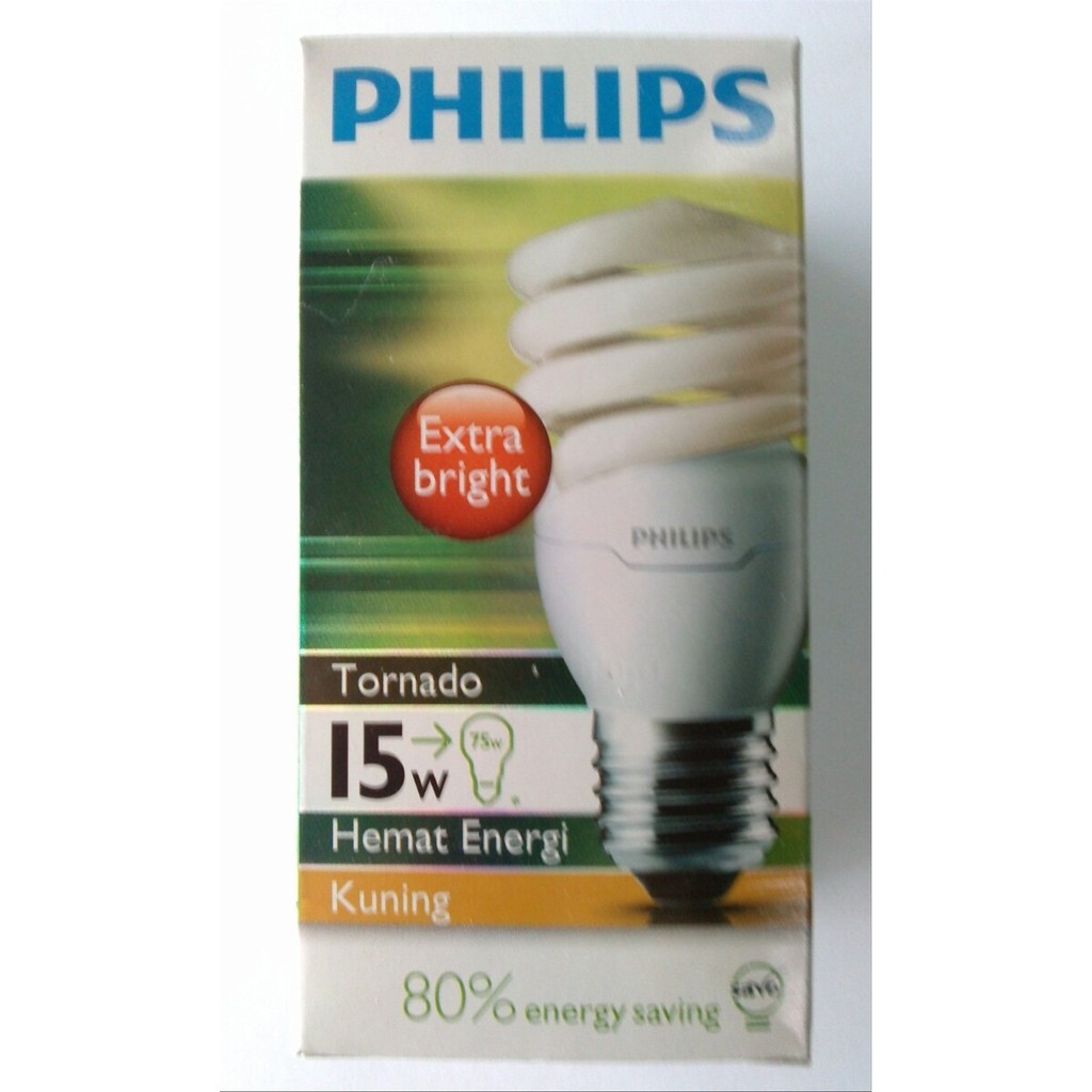 Lampu Philips Tornado 15W 15 Watt WWL WarmWhiteLight KUNING