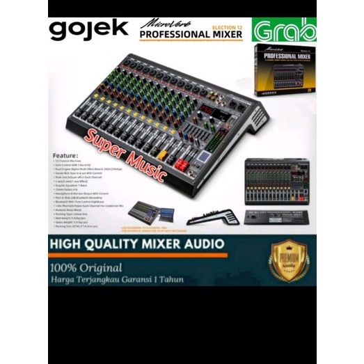 MIXER MICROVERB ELECTION12 MIXER 12 CHANNEL MICROVERB ELECTION 12 WITH SOUNDCARD