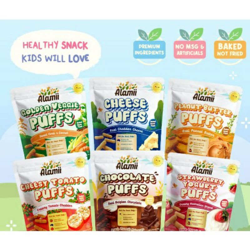 Alamii Puffs/ Snack Sehat Bayi &amp; Anak 25gram - No MSG &amp; Halal