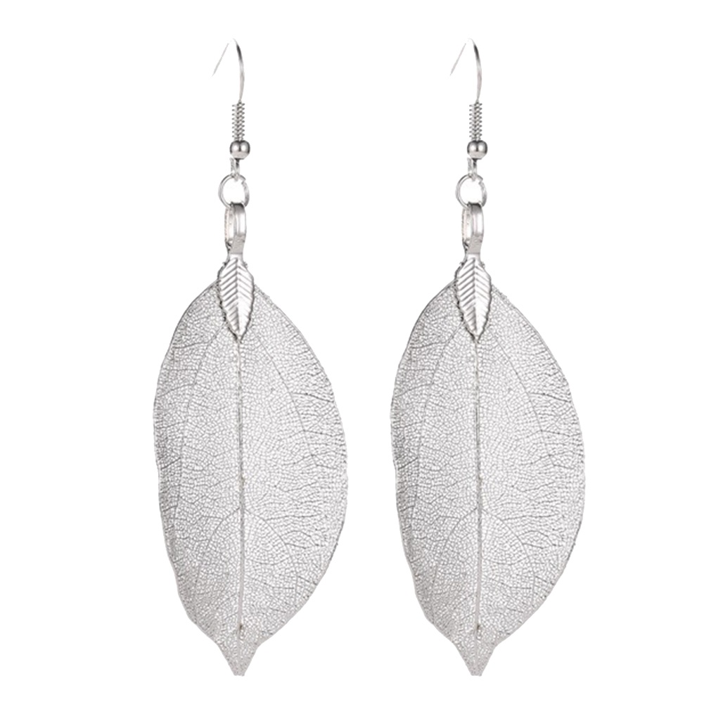 Hu Hu Hu Hu Hu Alat Bantu Pasang Kacamata♡ Anting Kait Gantung Statement Wanita Desain Daun Hollow Gaya Vintage Untuk Pesta