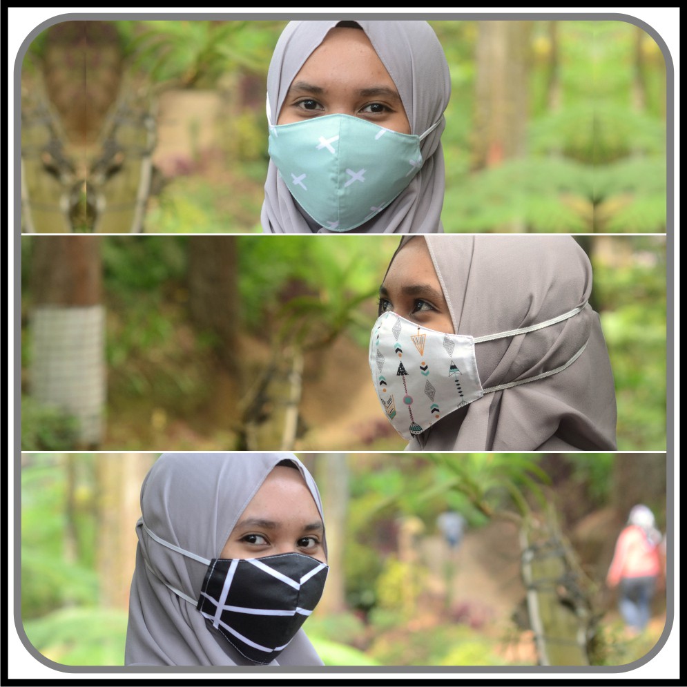 MASKER HIJAB 2 PLY DUCKBILL KOREAN STYLE / BISA DIISI TISU