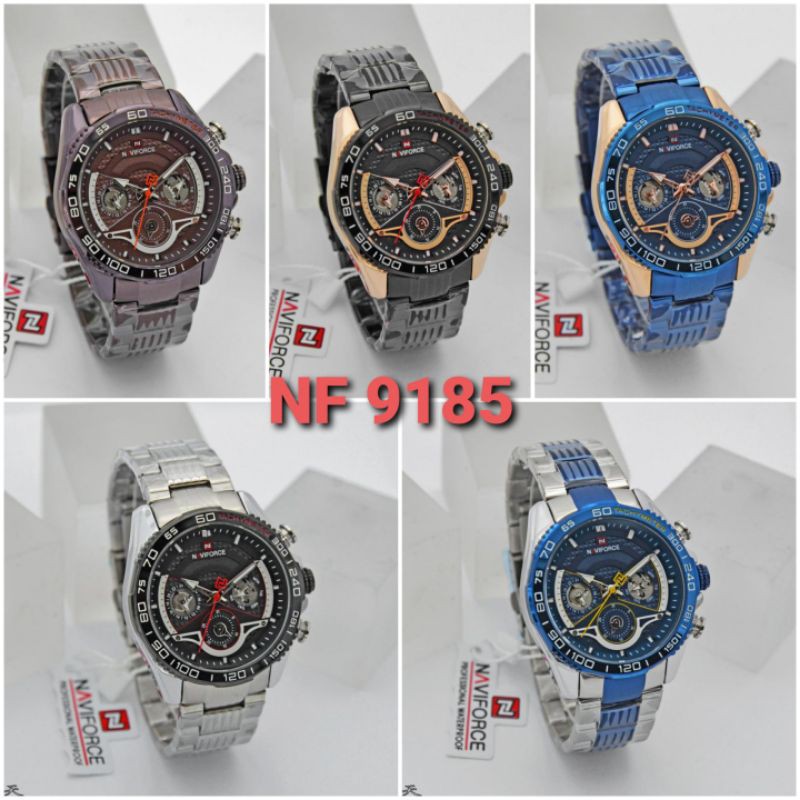 Jam tangan NAVIFORCE 9185 Original Chrono On