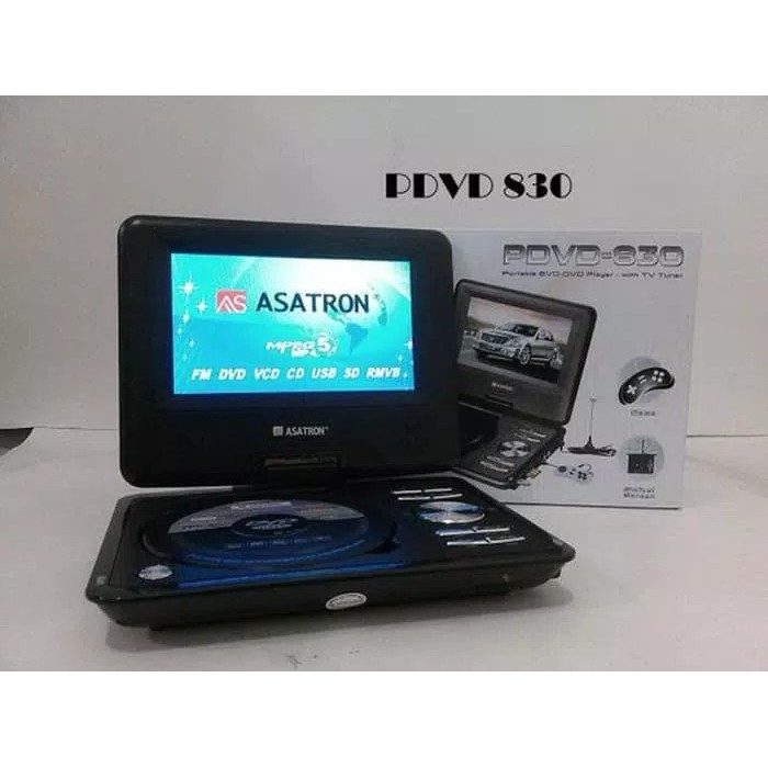 PROMO.. Portable 7  Asatron PDVD 830 DVD PLAYER TV 3D Tuner FM Radio