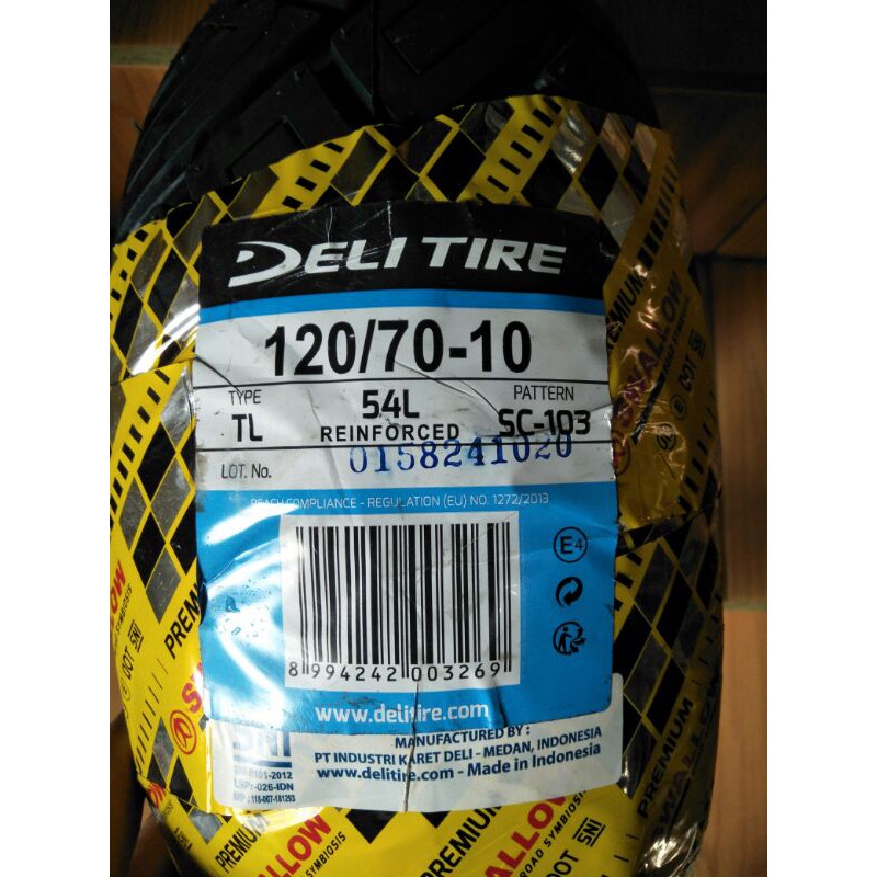 ban vespa matic velg ring 10 uk 120/70x10 swallow