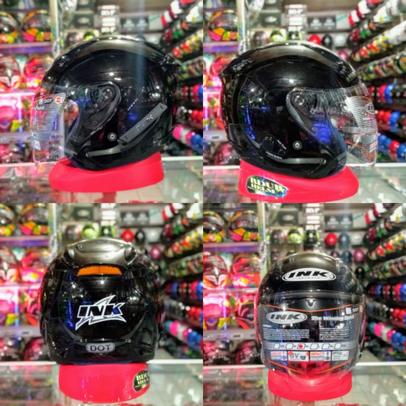 Helm INK METRO 2 Solid polos 2 visor original 100% original SNI-DOT-Original itam glossy