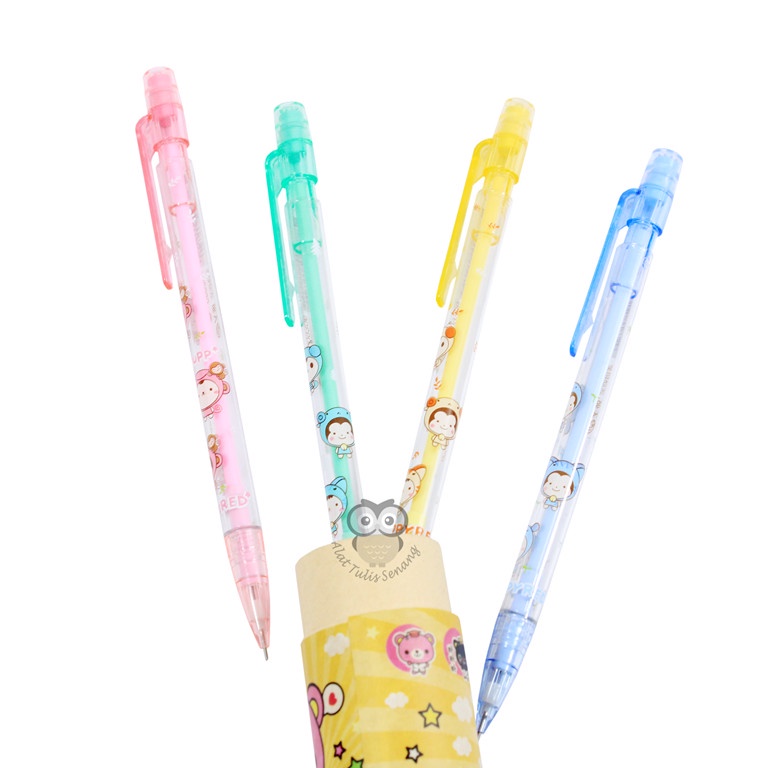 

pensil mekanik transparan/ pensil mekanik puppy/ pensil mekanik tebal 0.5mm/ pensil mekanik lucu/ pensil mekanik murah/ pensil mekanik karakter