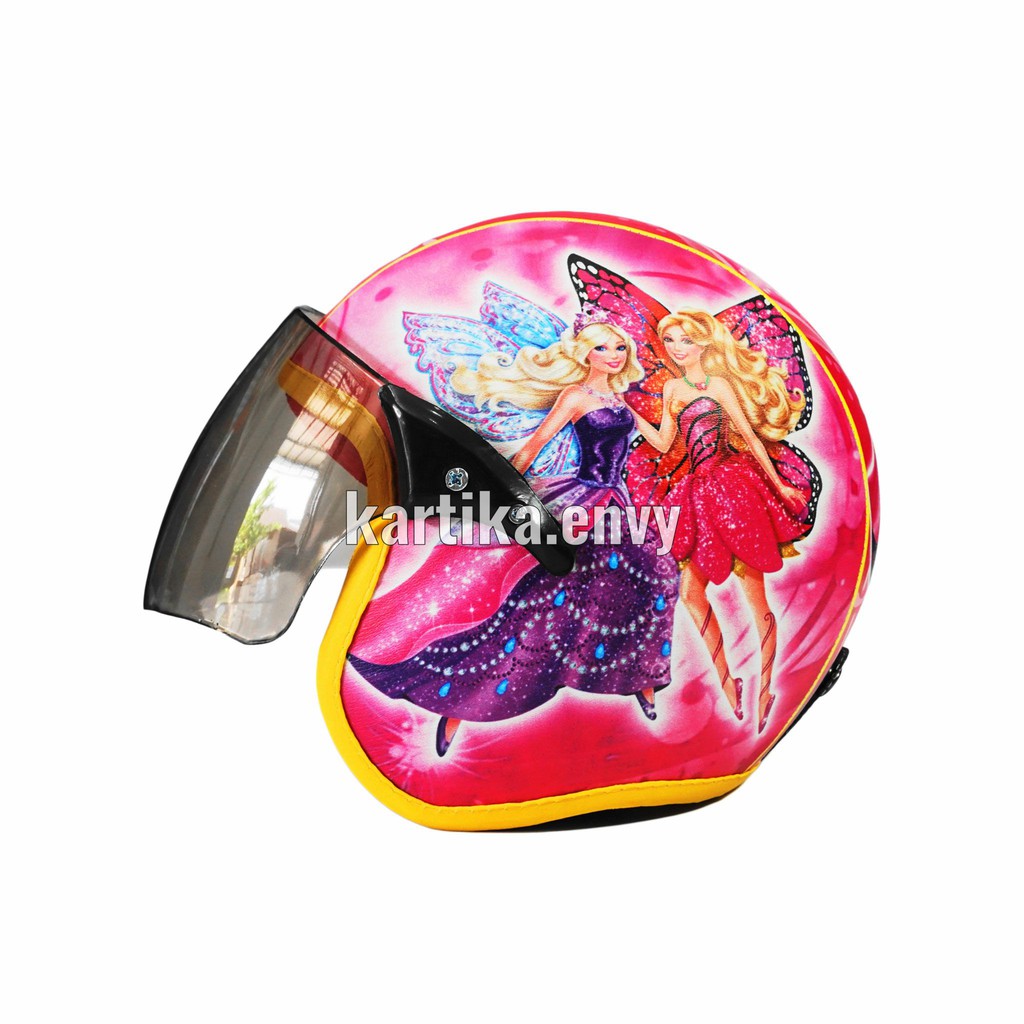 Helm Anak Standart Kaca Half Face Scoopy Original Karakter Boneka Barbie9