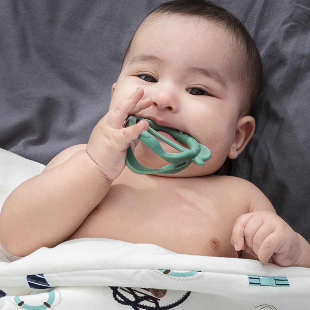 Aikoky Mainan gigitan bayi bentuk gelang Teether bayi bahan silikon