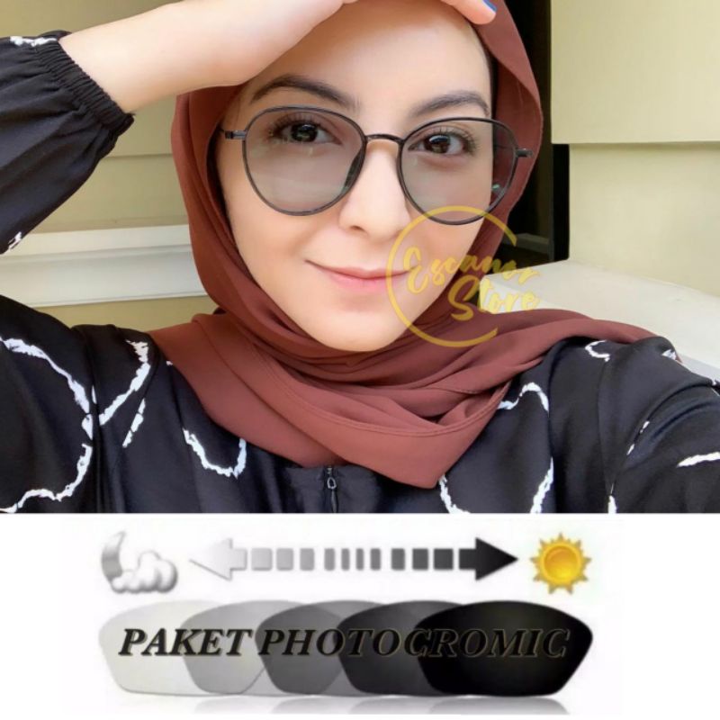 [TERMURAH] Kacamata Photocromic Korea / Anti Radiasi 2 In 1 Potokromik Photochromic Pria Wanita Fotocromic Potocromic